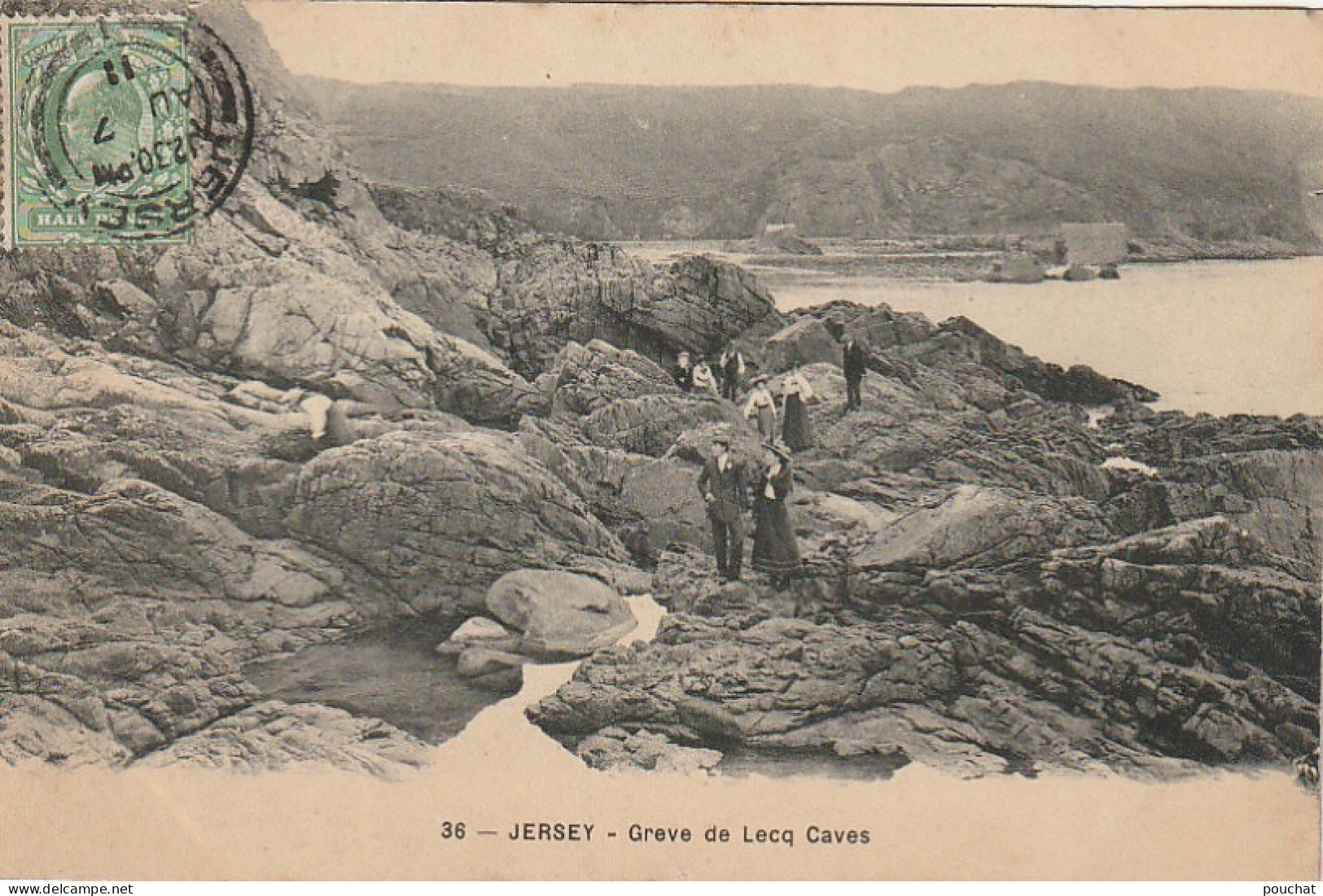 PE 18 - JERSEY - GREVE DE LECQ CAVES  (1911) - 2 SCANS - Autres & Non Classés