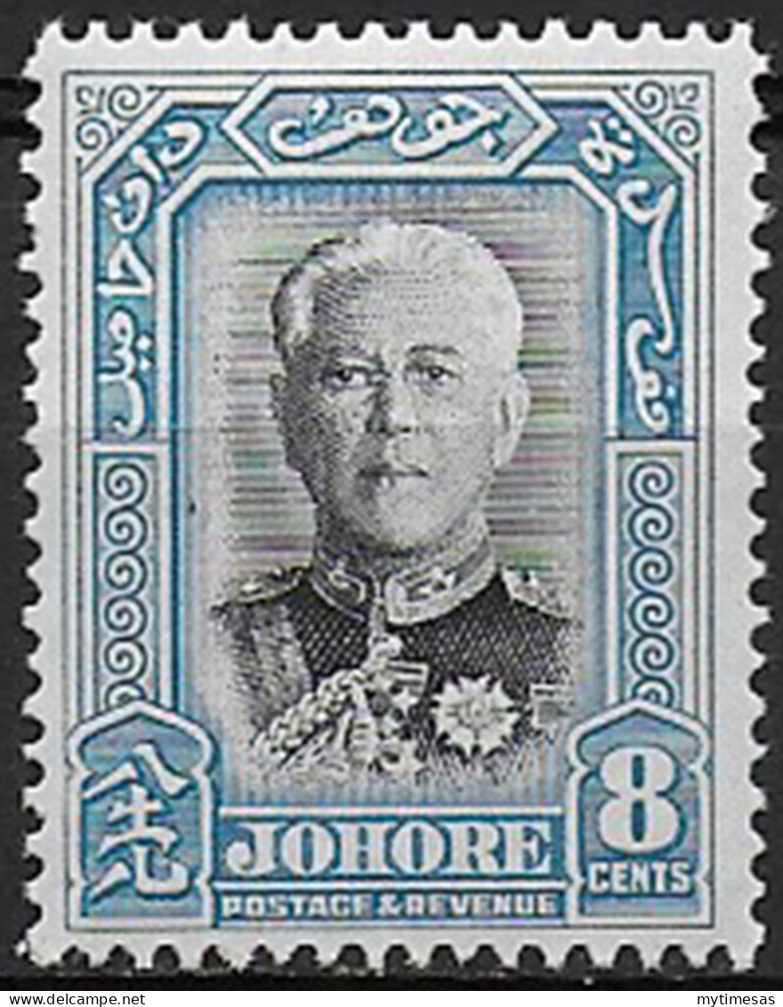 1940 Johore Malaysian States 8c. MNH SG N. 130 - Andere & Zonder Classificatie