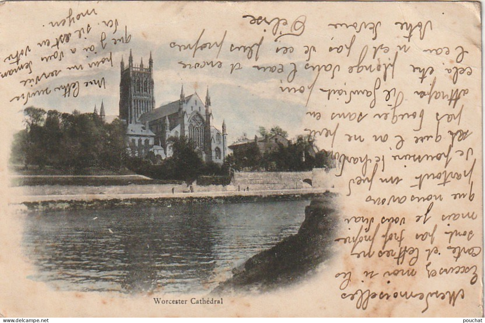 PE 18 - WORCESTER CATHEDRAL - RIVER SEVERN(1905) - 2 SCANS - Andere & Zonder Classificatie