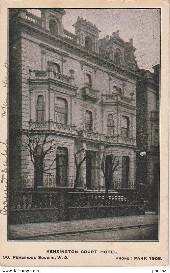 PE 18 - LONDON - KENSINGTON COURT HOTEL , PEMBRIDGE SQUARE (1925) - 2 SCANS - Sonstige & Ohne Zuordnung