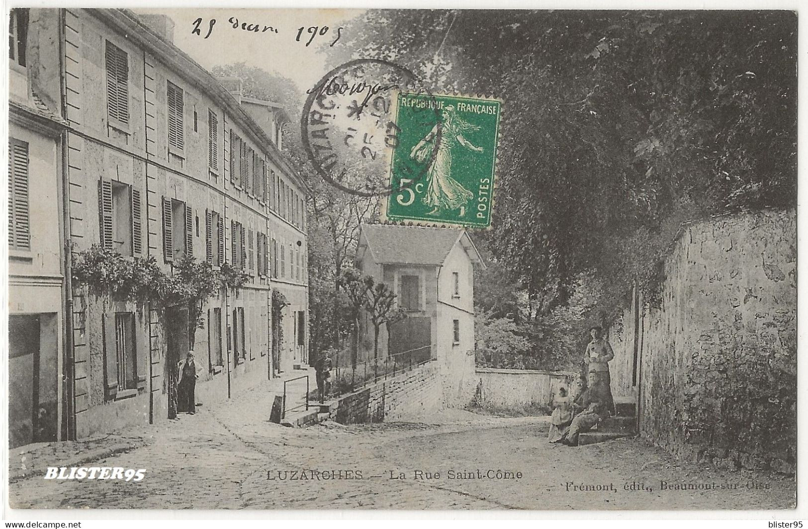 Luzarches (95) La Rue Saint Come , Envoyée En 1907 - Luzarches