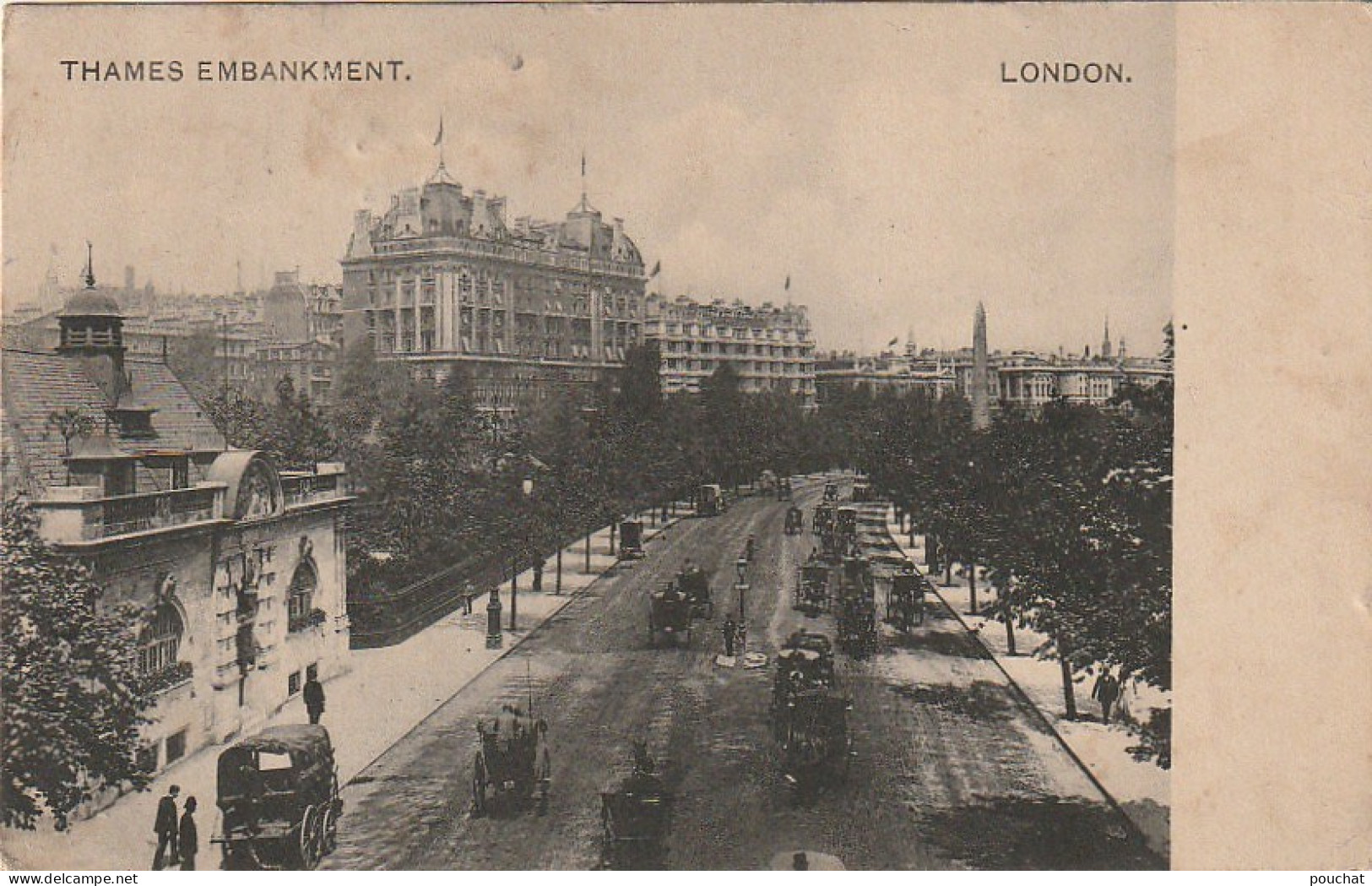 PE 18 - LONDON - THAMES EMBANKMENT (1906)- 2 SCANS - Autres & Non Classés