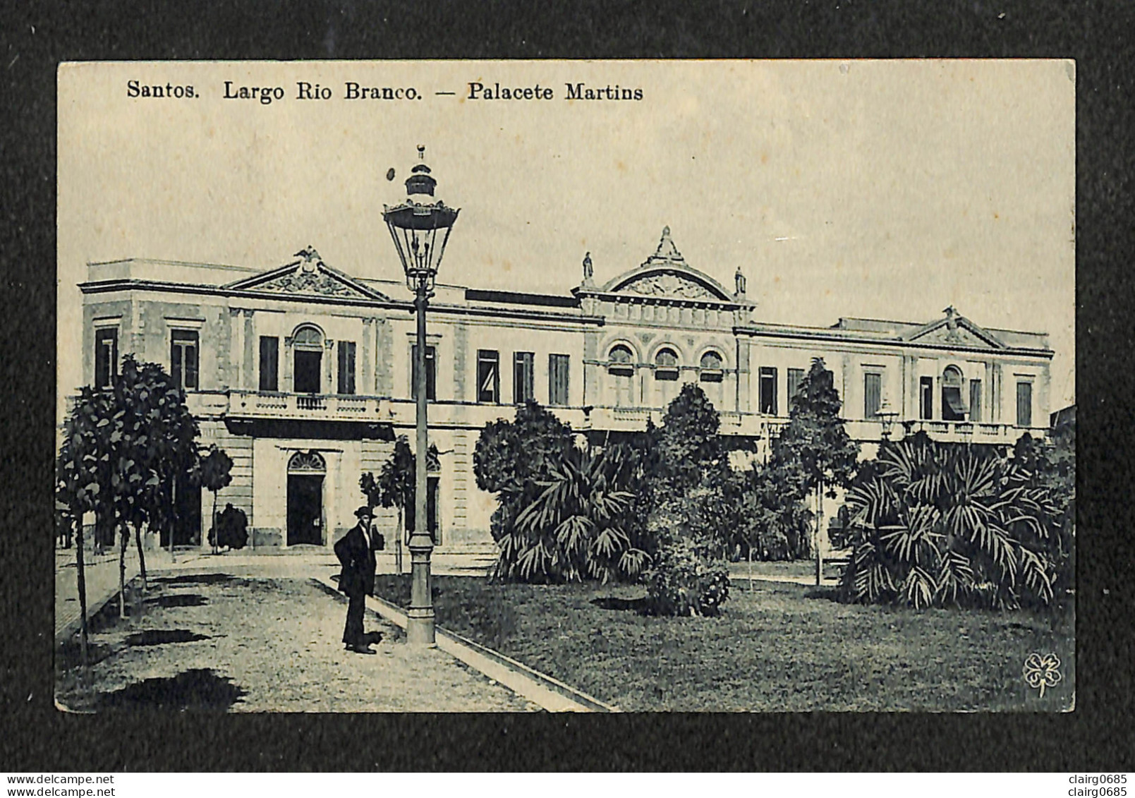 BRESIL - SANTOS - Largo Rio Branco - Palacete Martins - 1913 - Otros & Sin Clasificación