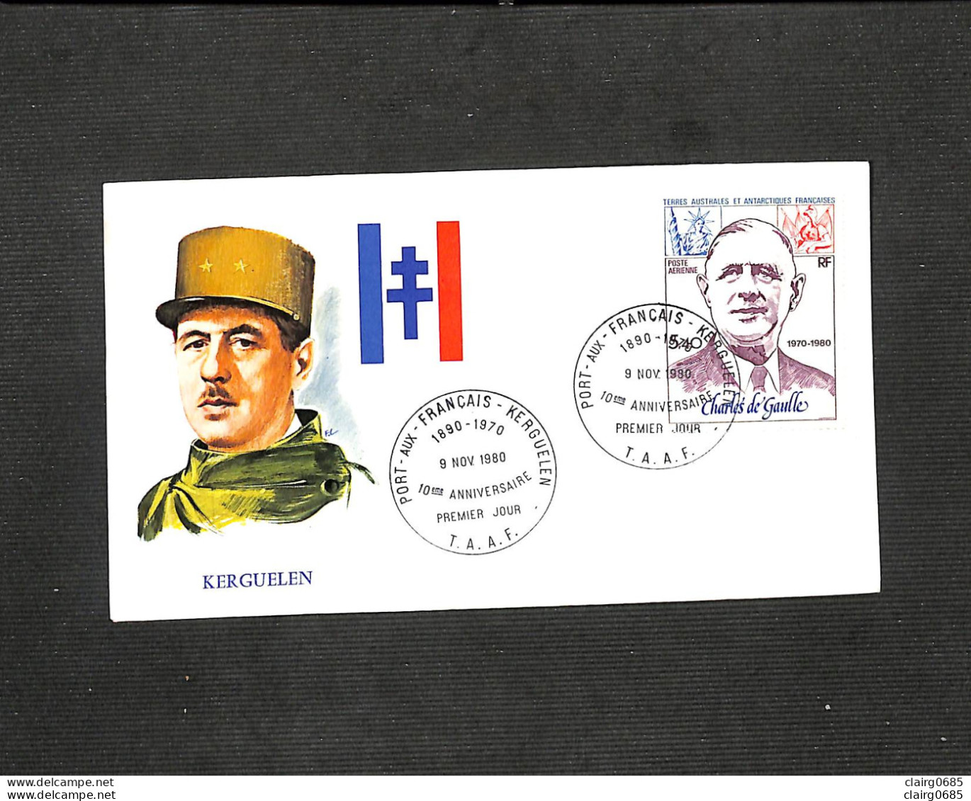 ENVELOPPE PREMIER JOUR - TERRES AUSTRALES ET ANTARCTIQUES FRANÇAISES (T.A.A.F.) - KERGUELEN - 1980 - FDC