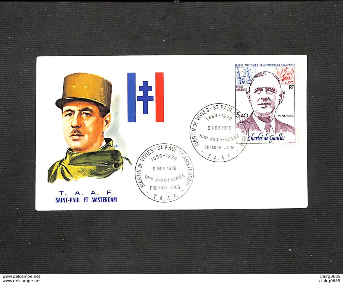 ENVELOPPE PREMIER JOUR - TERRES AUSTRALES ET ANTARCTIQUES FRANÇAISES (T.A.A.F.) - SAINT-PAUL ET AMSTERDAM - 1980 - FDC