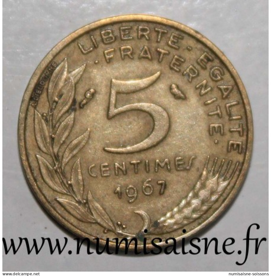 GADOURY 175 - 5 CENTIMES 1967 - TYPE MARIANNE - KM 933 - TTB - 5 Centimes