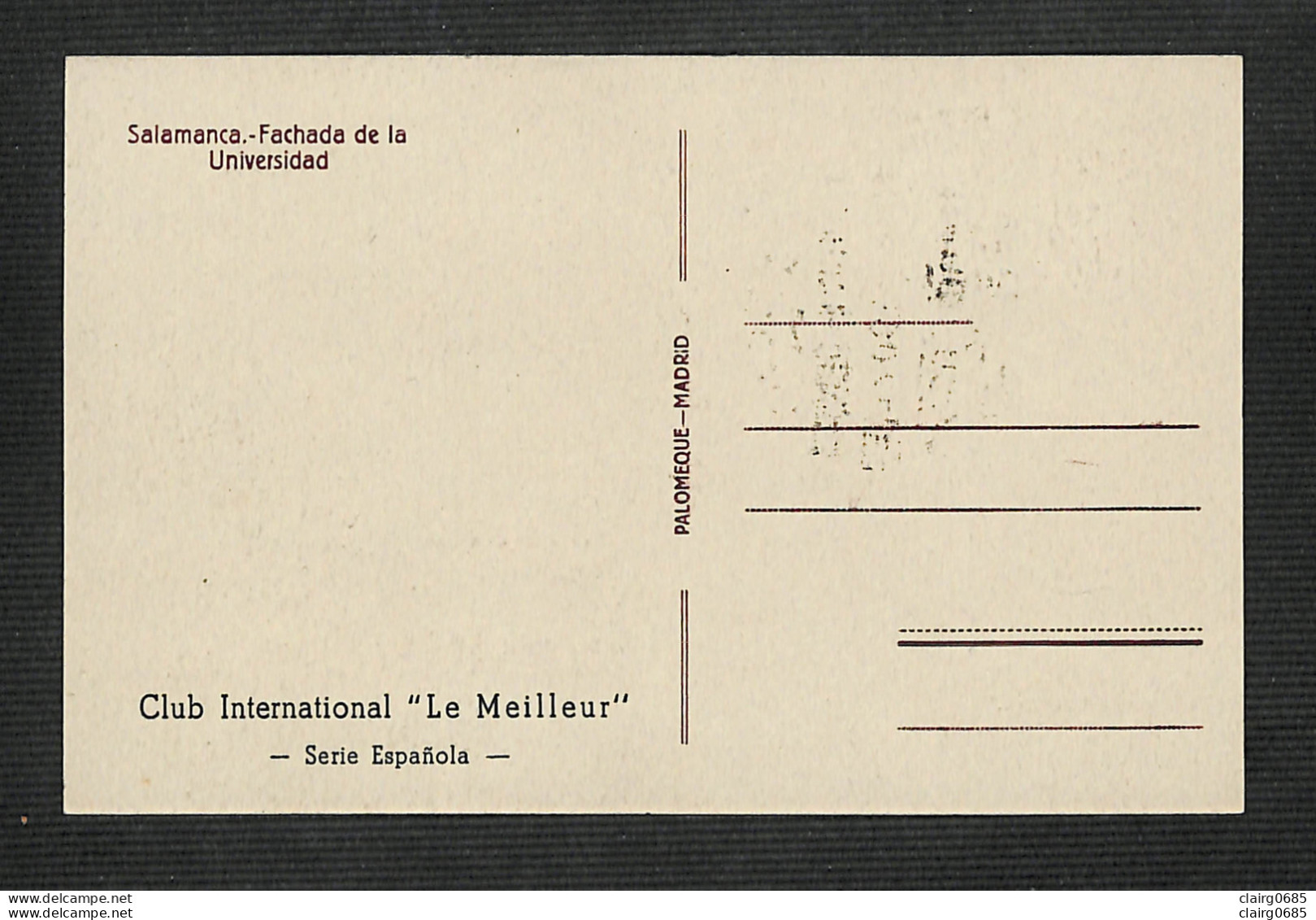 ESPAGNE - ESPAÑA - Carte MAXIMUM 1956 - Salamanca - Fachada De La Universidad - Maximum Cards