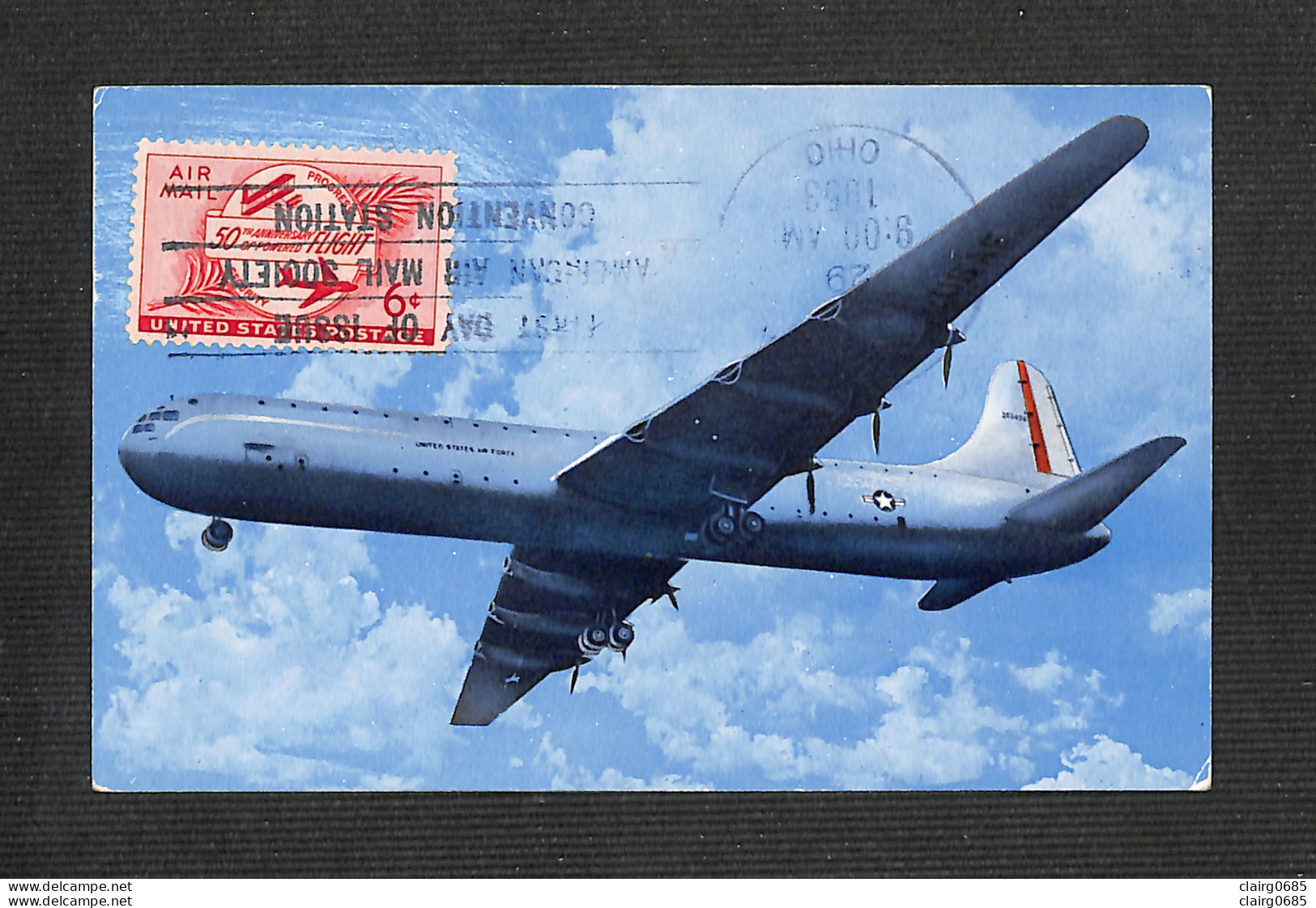 ETATS-UNIS - UNITED STATED - Carte Maximun 1953 - AMERICAN AIRMAIL SOCIETY - The XC-99 Based At AMC' Kelly AFB - Maximum Cards