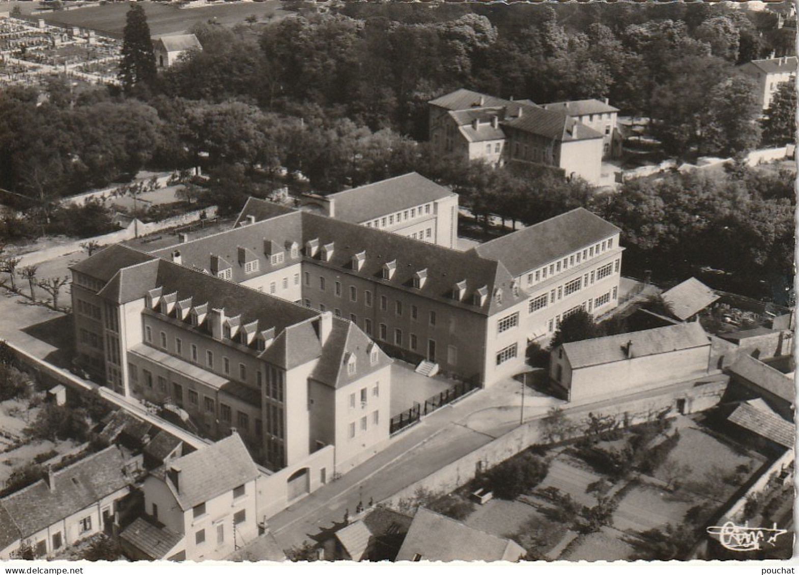 PE 21-(21) SEMUR EN AUXOIS - VUE AERIENNE - LE COLLEGE - 2 SCANS - Semur