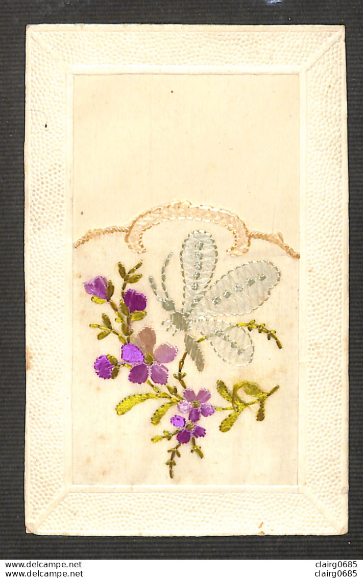 FANTAISIE - CARTE BRODÉE Avec Pochette - Fleurs - Brodées