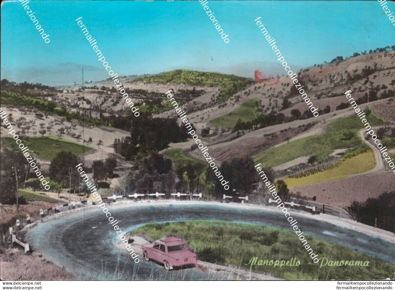 Cd668 Cartolina Manoppello Panorama Provincia Di Pescara Abruzzo Abrasione Retro - Pescara