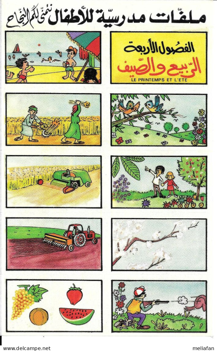 GF2274 - PLANCHE D'AUTOCOLLANTS DIDACTIQUE - PRINTEMPS ET ETE - FORMAT 24 X 15 CM - - Autres & Non Classés