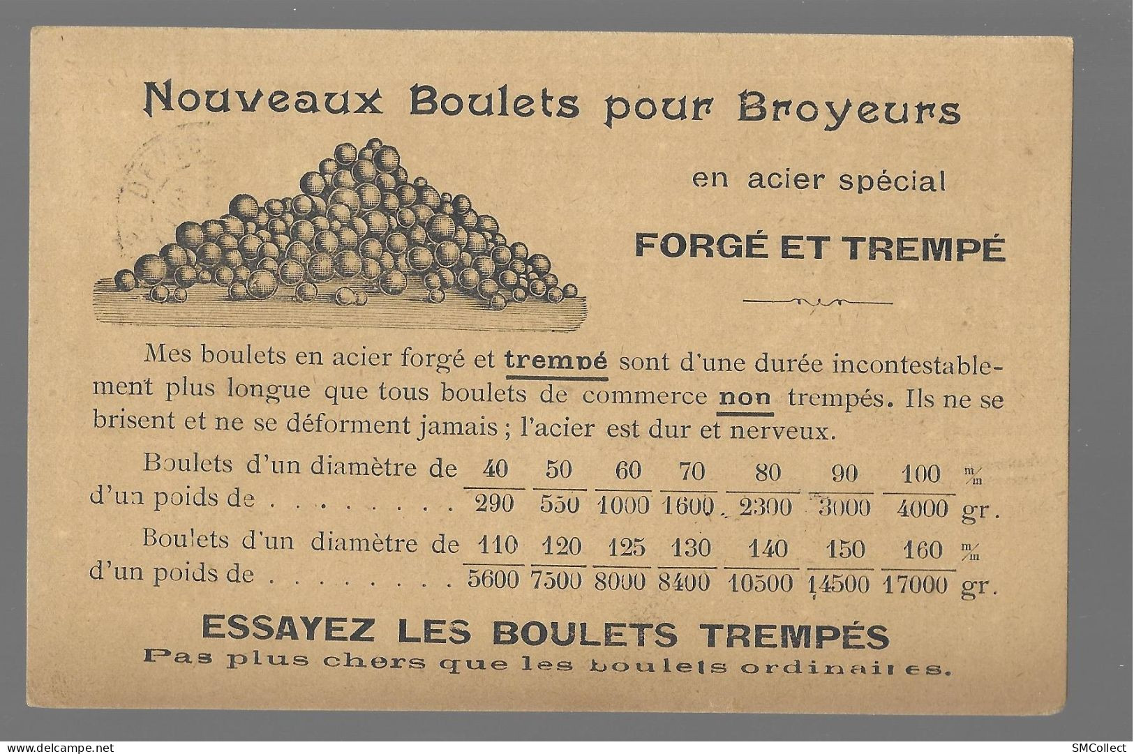 Carte Postale Arthur Anker, Ingénieur. Publicité Pour Boulets Pour Broyeurs (13650) - Industrial