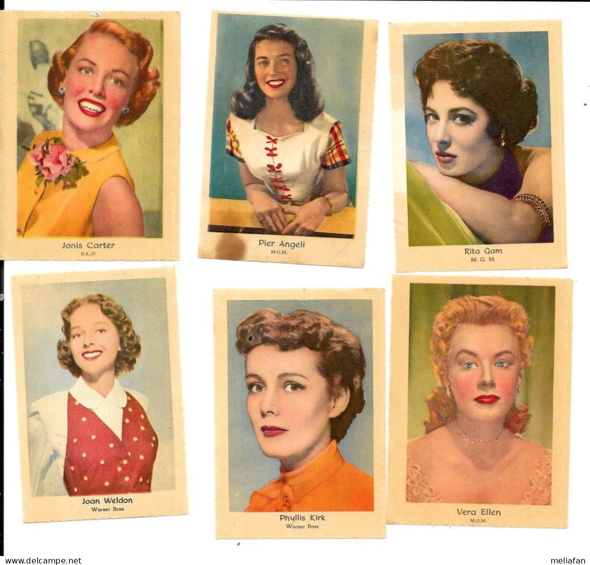 AK12 - IMAGES DOS VIERGE PIER ANGELI - JANIS CARTER - RITA GAM - JOAN WELDON - VERA ELLEN - PHYLLIS KIRK - Photographs