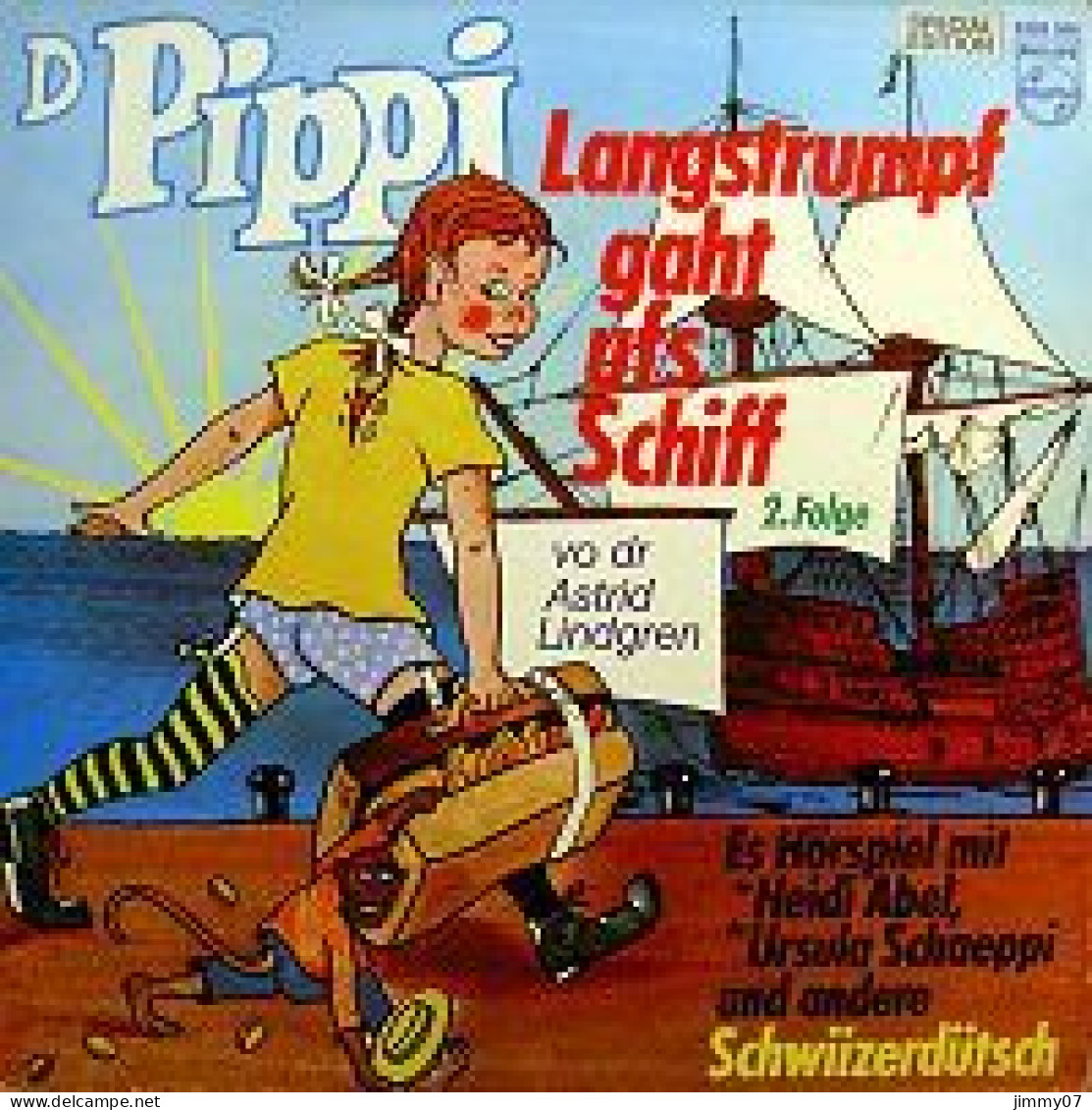 Astrid Lindgren - D Pippi Langstrumpf Gaht Ufs Schiff - Folge 2 (LP) - Niños