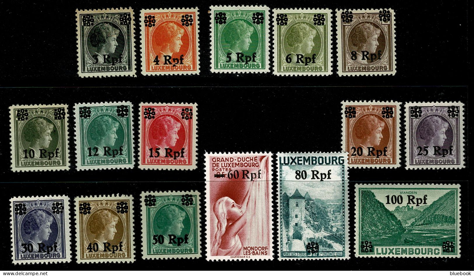 Ref 1646 - Germany Occupation Of Luxembourg - 1940 MNH Set SG 413-428 - 1940-1944 Duitse Bezetting