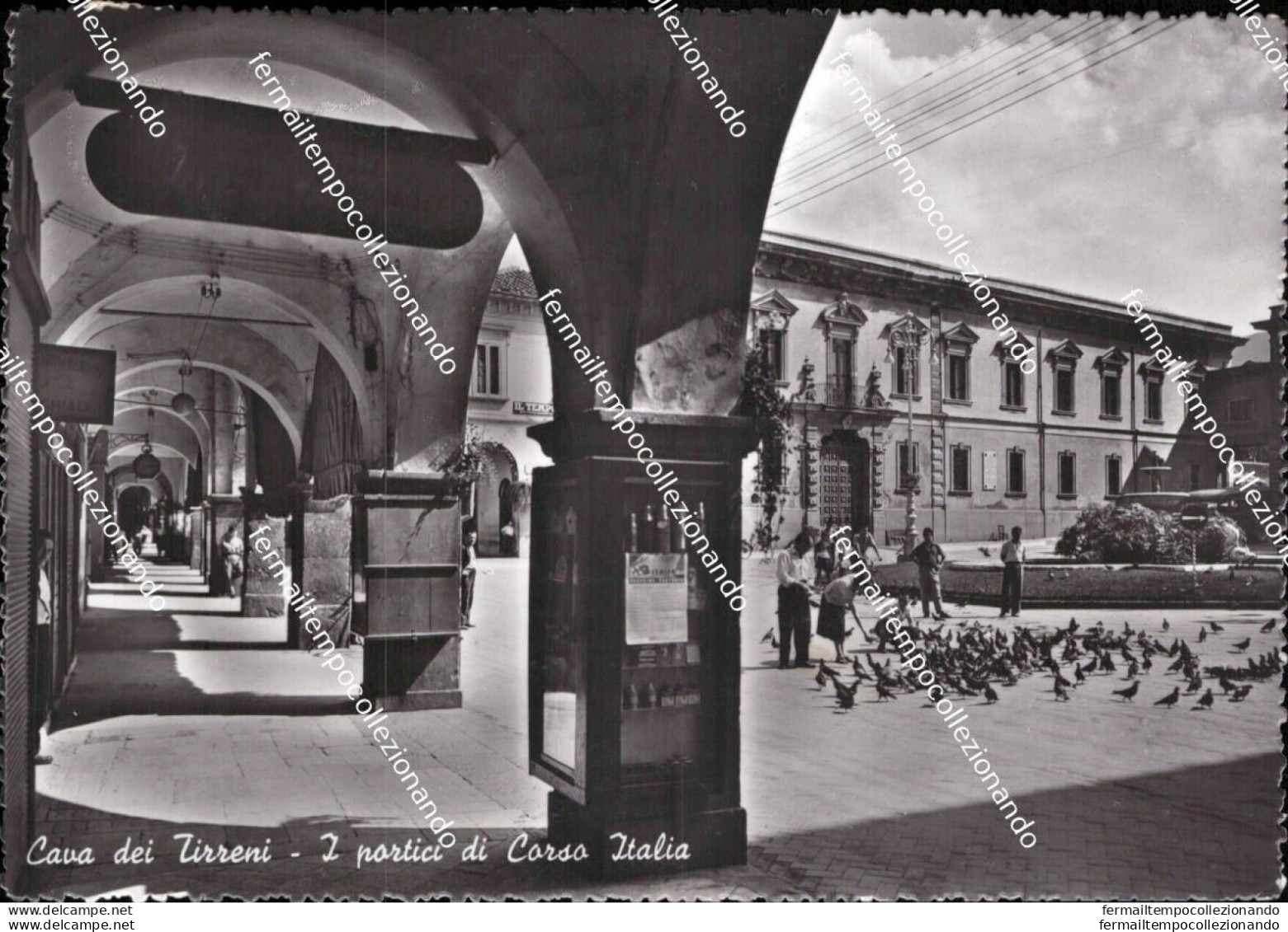 Cd676 Cartolina Cava Dei Tirreni I Portici Di Corso Italia Provincia Di Salerno - Salerno