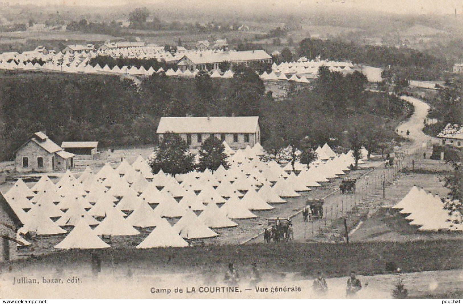 PE 24 -(23) CAMP DE LA COURTINE - VUE GENERALE - 2 SCANS  - La Courtine