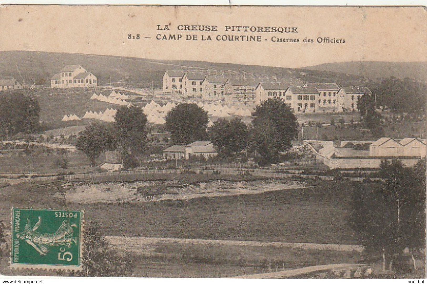 PE 24 -(23) CAMP DE LA COURTINE - CASERNES DES OFFICIERS  - 2 SCANS  - La Courtine