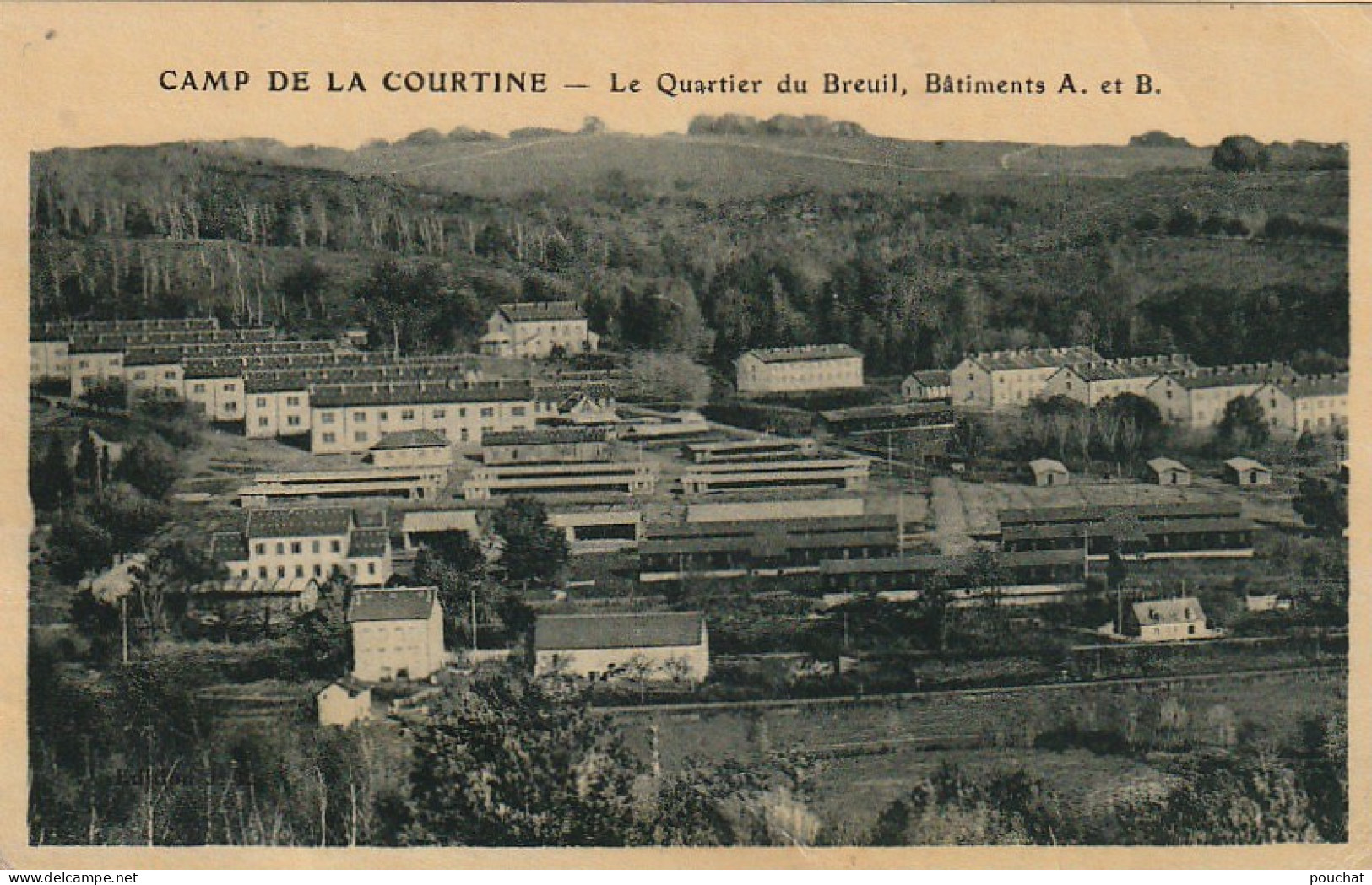 PE 24 -(23) CAMP DE LA COURTINE - LE QUARTIER DU BREUIL , BATIMENTS A ET B - 2 SCANS  - La Courtine