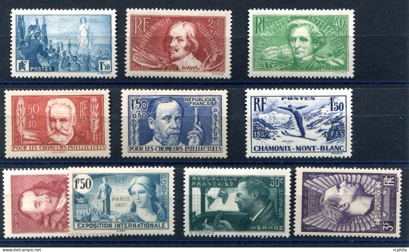 RC 27586 FRANCE COTE 73€ ENTRE N° 328 - 338 LOT DE TIMBRE DES ANNÉES 30 NEUF * MH TB - Ungebraucht