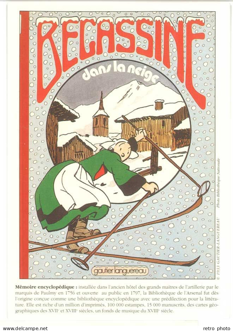 Cpm Carte Archives 1er Jour D'Emission - Bécassine Dans La Neige ( Tirage Limité )  (PHIL) - Otros & Sin Clasificación