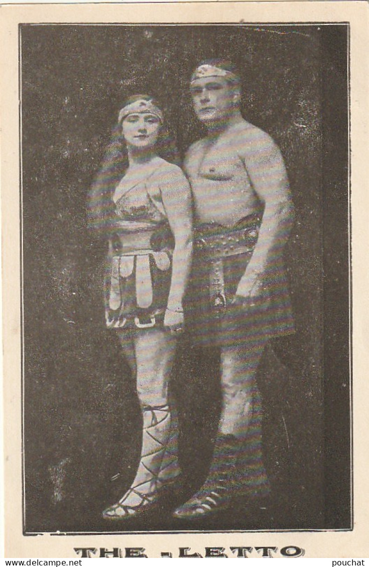 PE 26 - THE LETTO  - COUPLE D' ARTISTES DE CIRQUE - 2 SCANS - Circus