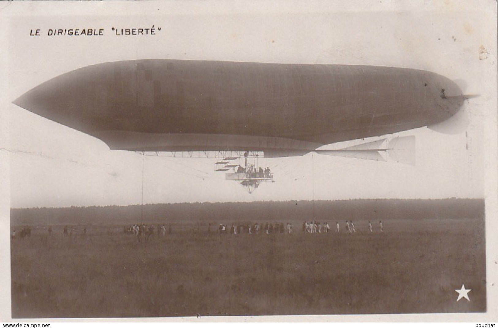 OP Nw29- AVIATION - LE DIRIGEABLE " LIBERTE " - CHAMP D' AVIATION - ANIMATION - 2 SCANS - Airships