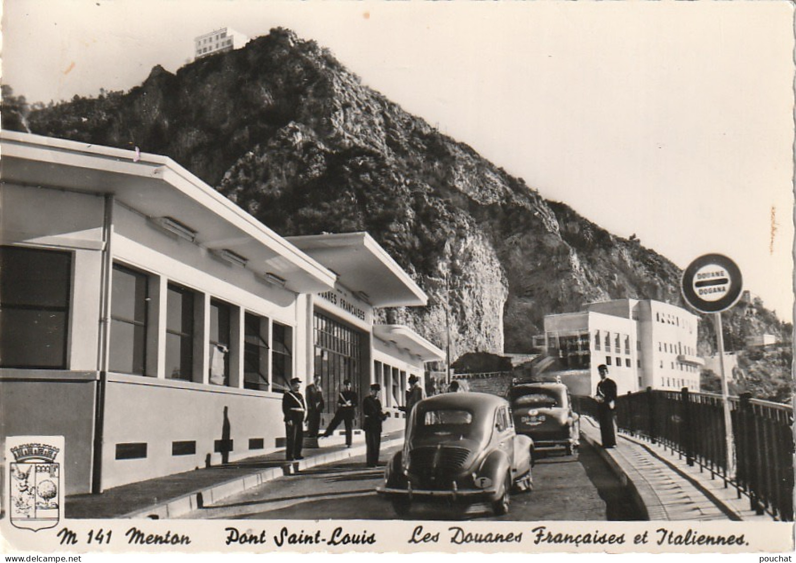 OP Nw31-(06) MENTON - PONT SAINT LOUIS - LES DOUANES FRANCAISE ET ITALIENNES - AUTOMOBILES : RENAULT 4 CV- 2 SCANS - Menton