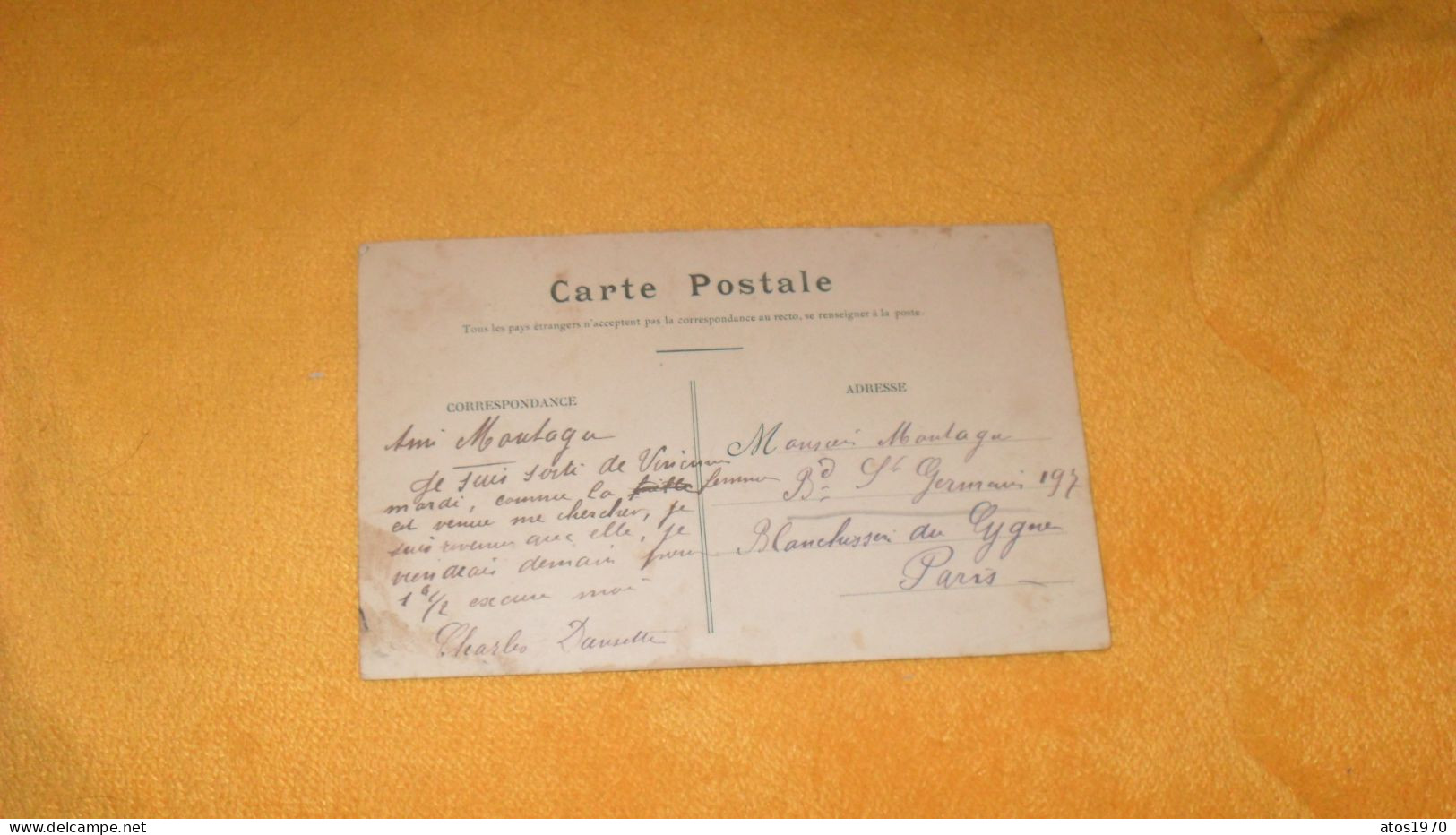 CARTE POSTALE ANCIENNE CIRCULEE DE 1906 ?../  86. PARIS.- GARE DE LA BASTILLE..CACHET + TIMBRE - Métro Parisien, Gares