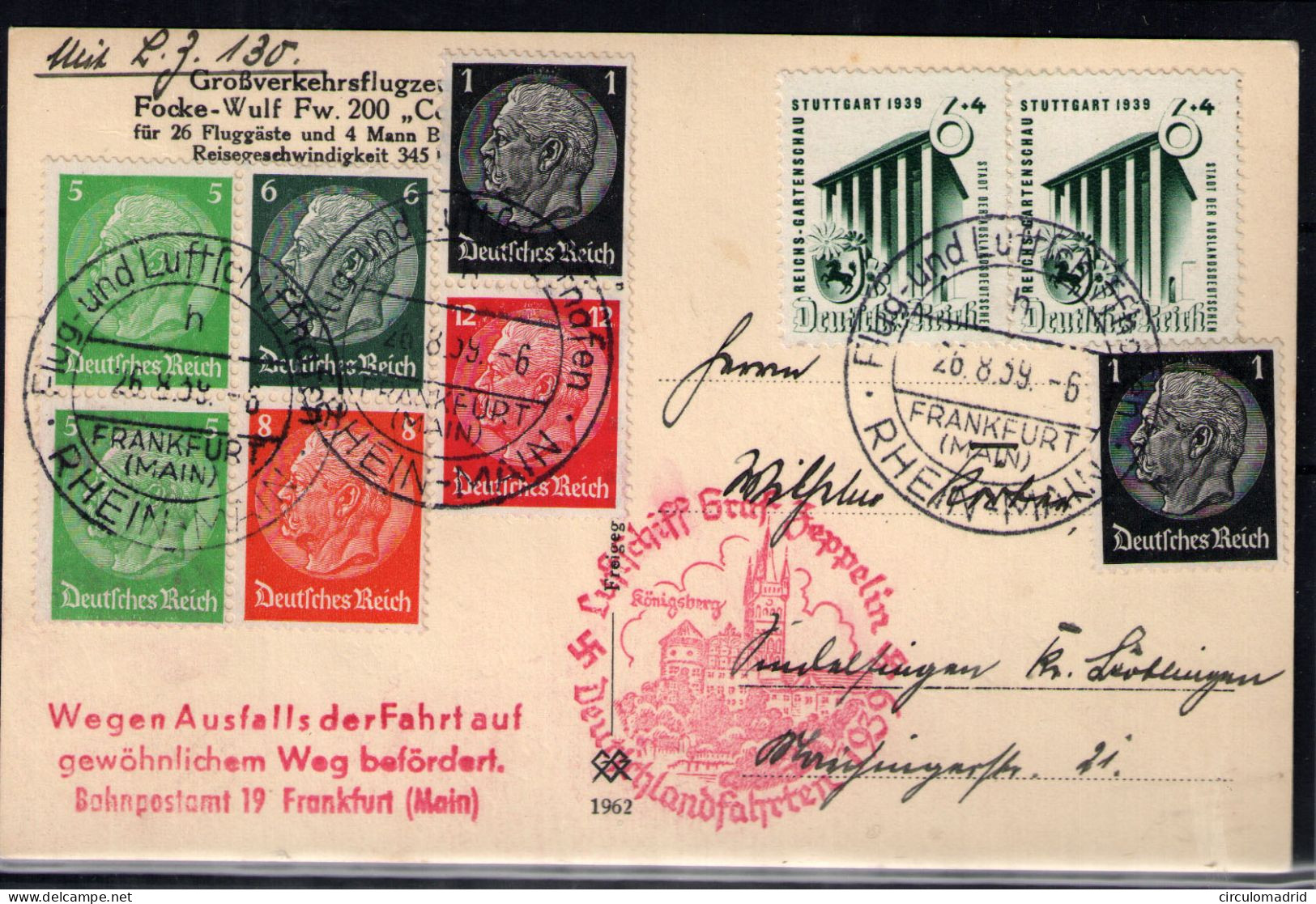 Alemania III Reich  Nº 483,,486/88, 490 Y 632. Año 1933-39 - Covers & Documents