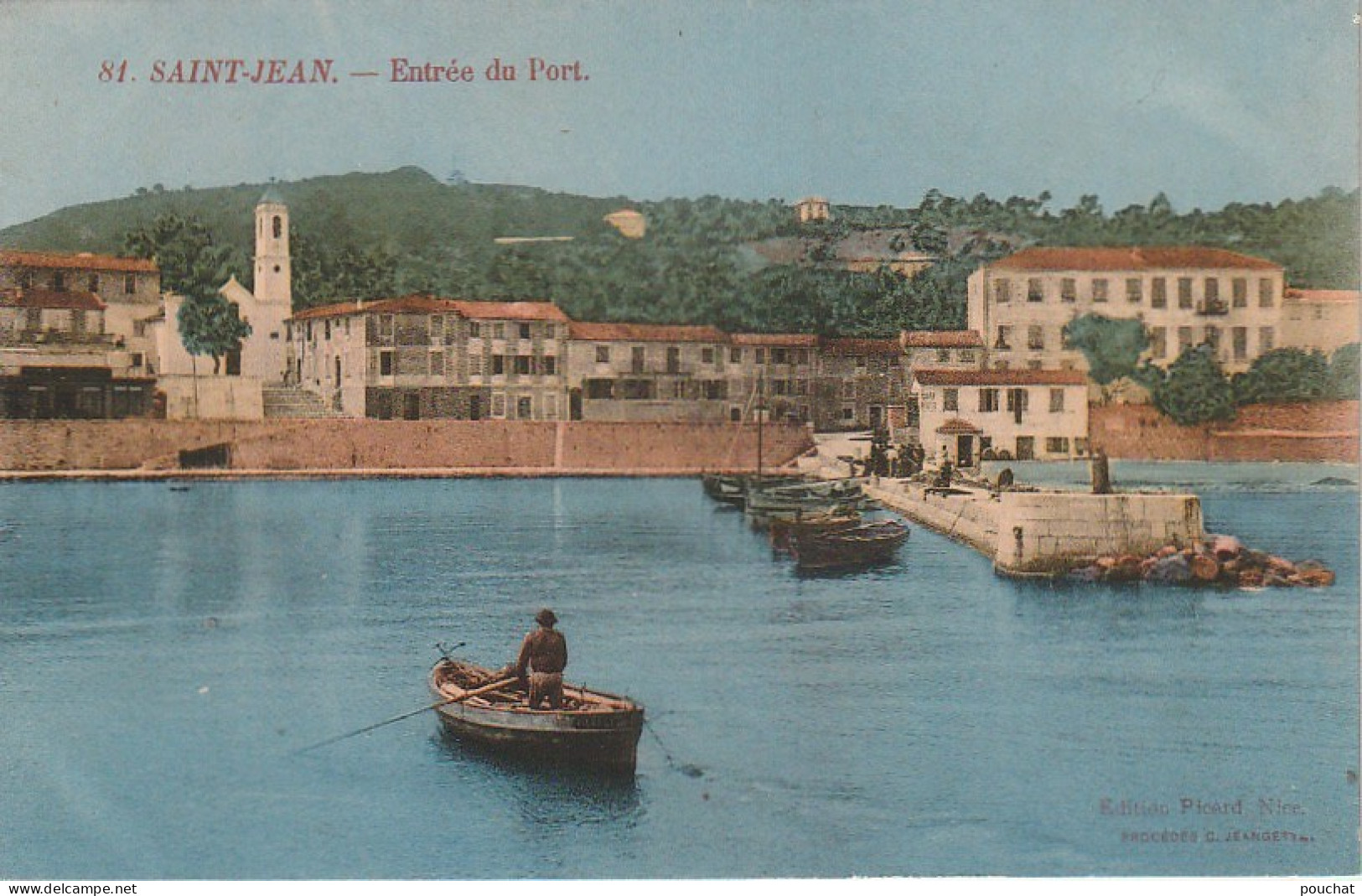 OP Nw31-(06) SAINT JEAN - ENTREE DU PORT - CARTE COLORISEE  - 2 SCANS - Saint-Jean-Cap-Ferrat