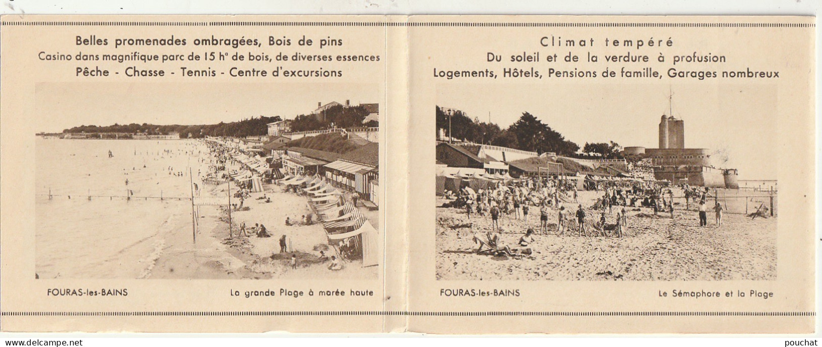 OP Nw32-(17) FOURAS - DEPLIANT 3 VOLETS - PLAN ET VUES DES 3 PLAGES - 5 SCANS - Dépliants Touristiques