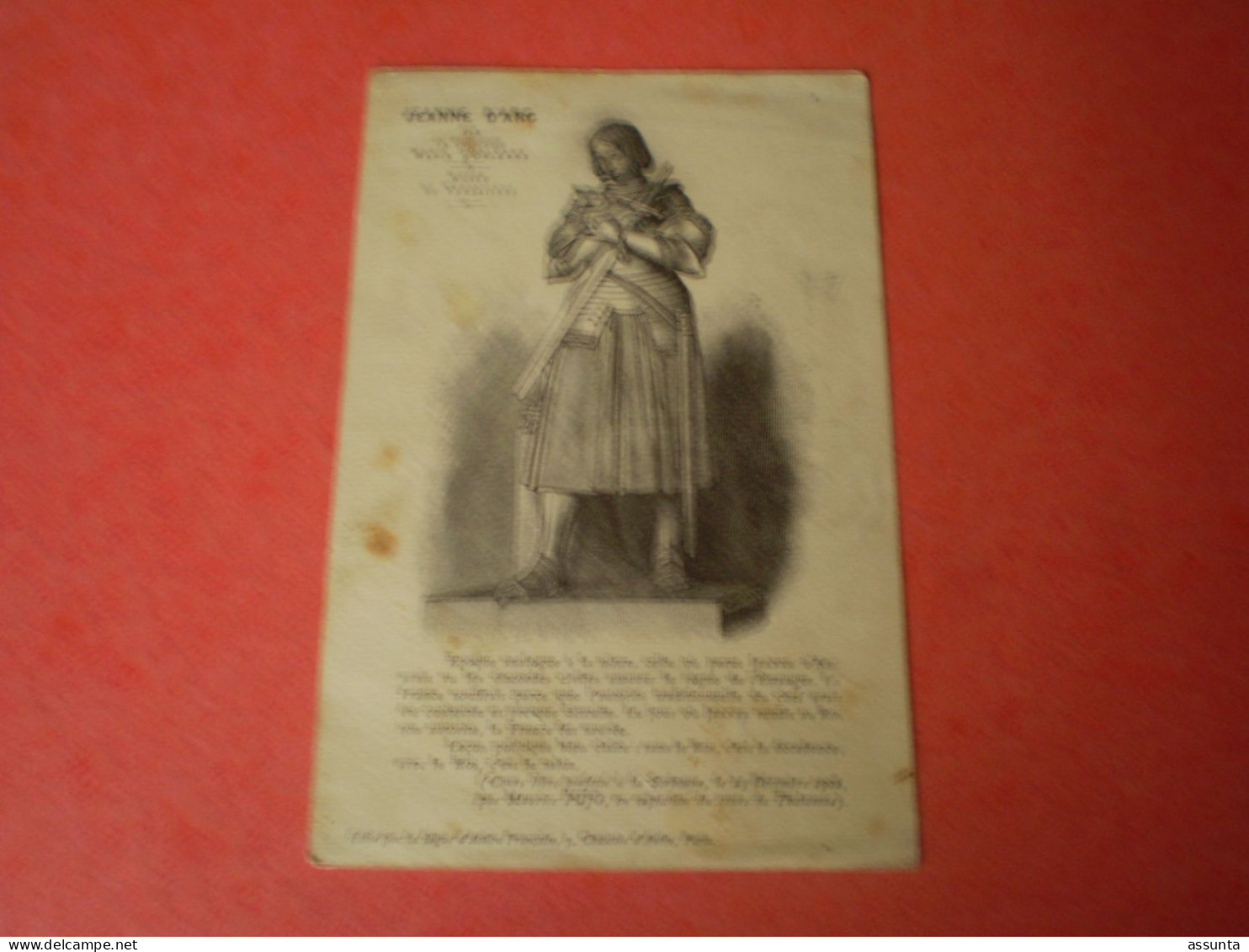 Cachet Convoyeur Paray Le Monial à Roanne 1909, Carte Jeanne D'Arc - Correo Ferroviario