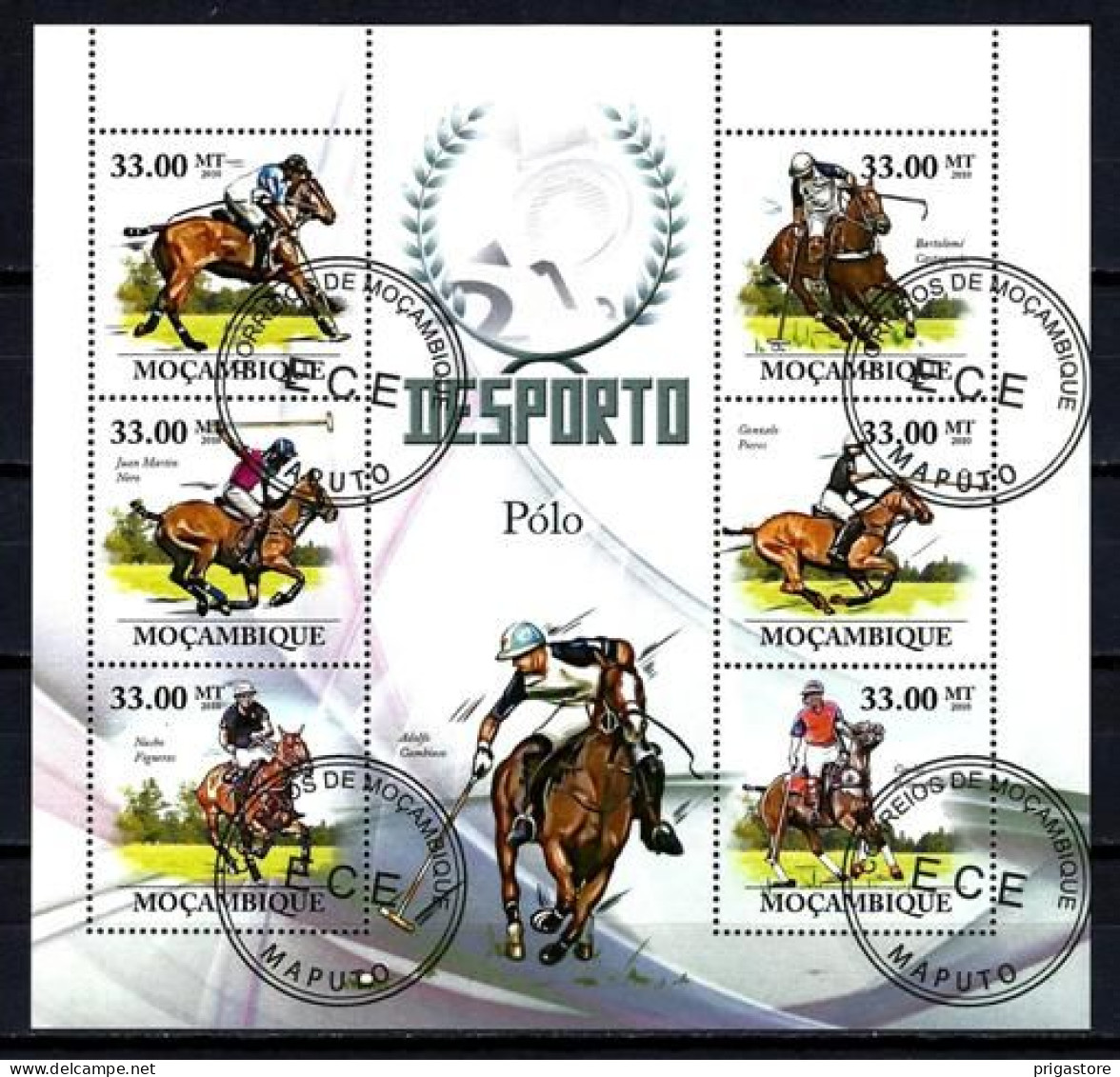 Chevaux Mozambique 2010 (47) Yvert N° 3088 à 3093 Oblitéré Used - Horses