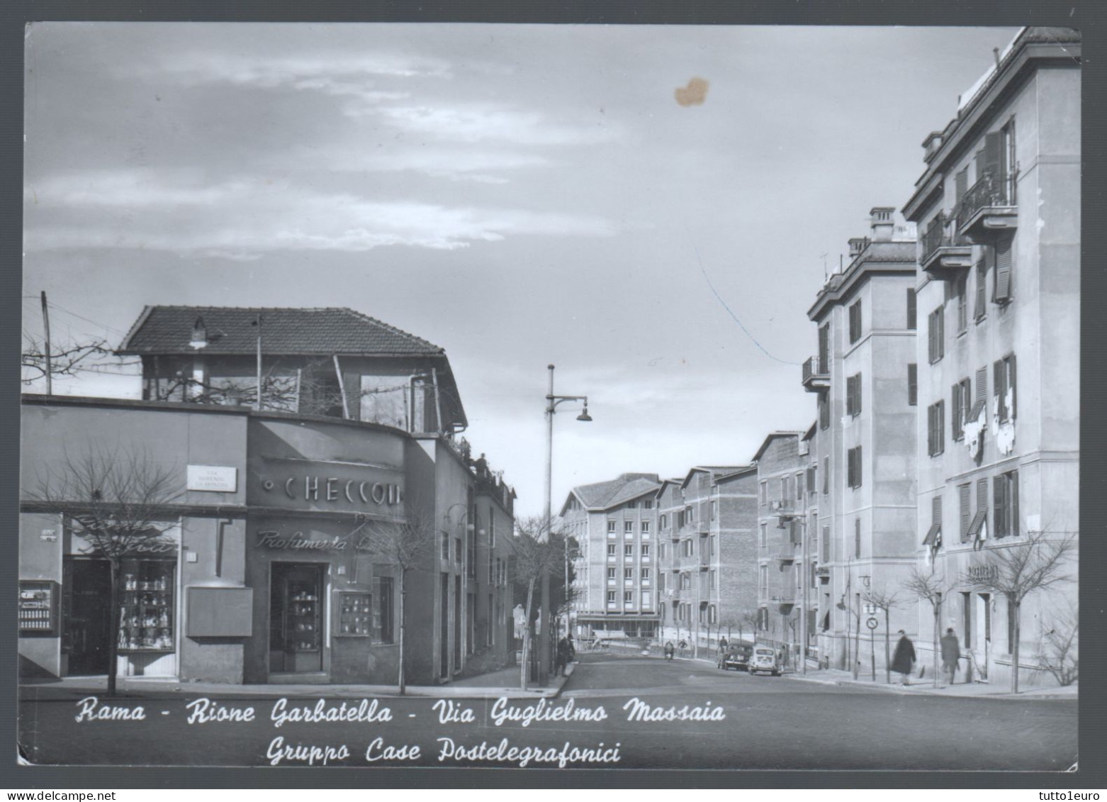 ROMA - 1957 - RIONE GARBATELLA - VIA GUGLIELMO MASSAIA - NEGOZIO CHECCOLI - EDITORE CHECCOLI - RARA!!!! - Autres & Non Classés