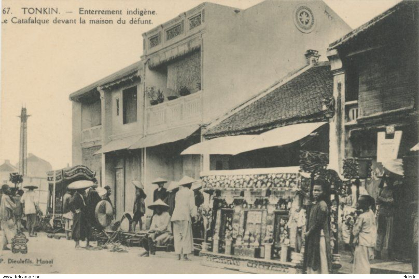 Enterrement Au Tonkin Vietnam Catafalque  Chinese - Funeral