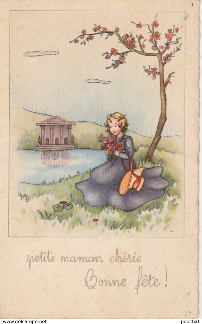 OP Nw37- " PETITE MAMAN CHERIE BONNE FETE " -  LOT DE 2 CARTES - ILLUSTRATEUR - Fête Des Mères