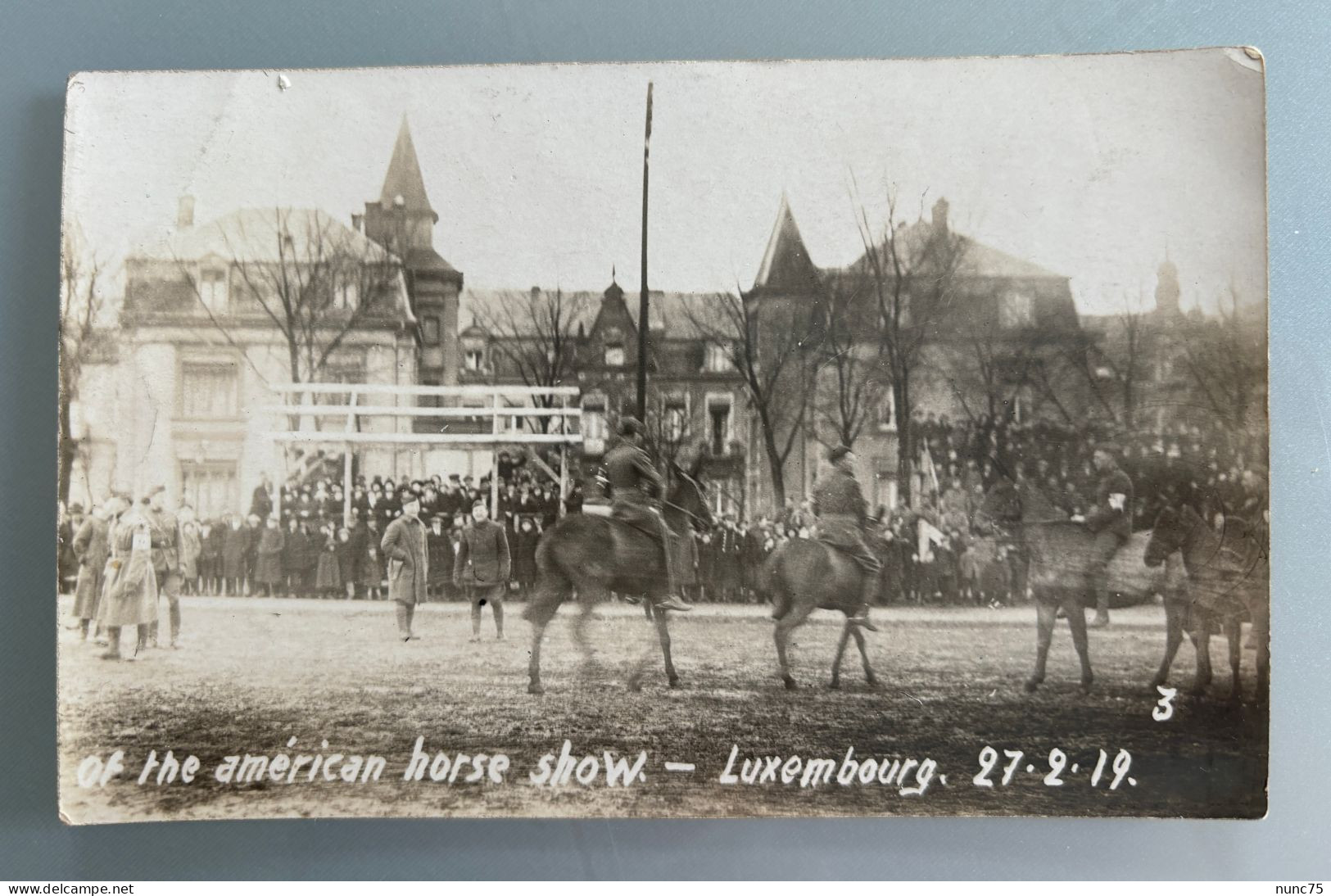 LUXEMBOURG AMERICAN HORSE SHOW  27 02 1919 Ww1 1ere Guerre Mondiale 1914 1918 1. Weltkrieg Soldats USA - Luxemburg - Stadt