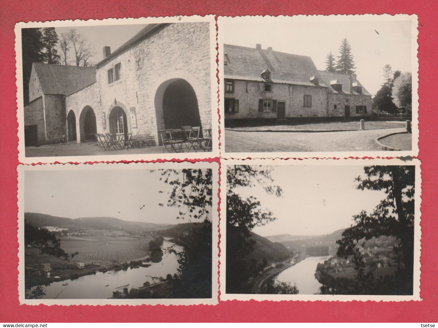 Rouillon - 4 Photos Du Village Et Des Environs - Août 1947 - Anhée
