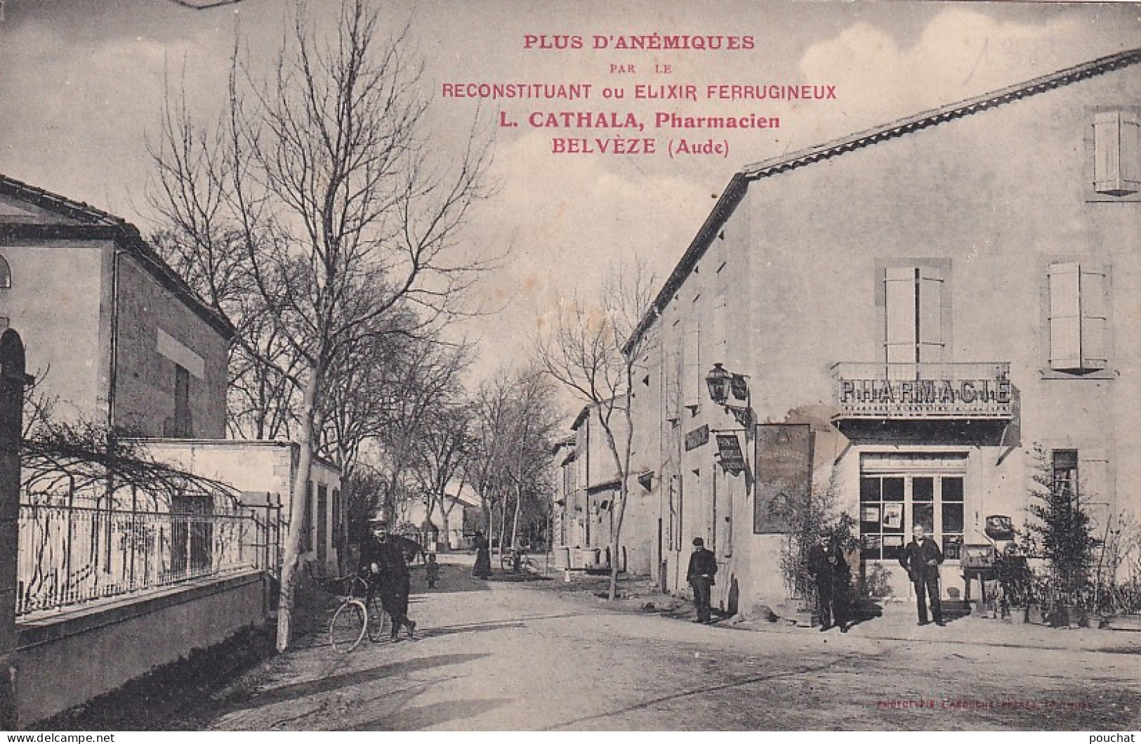 MO 27-(11) BELVEZE - CARTE PUBLICITAIRE L. CATHALA , PHARMACIEN - DEVANTURE PHARMACIE - ANIMATION - Other & Unclassified