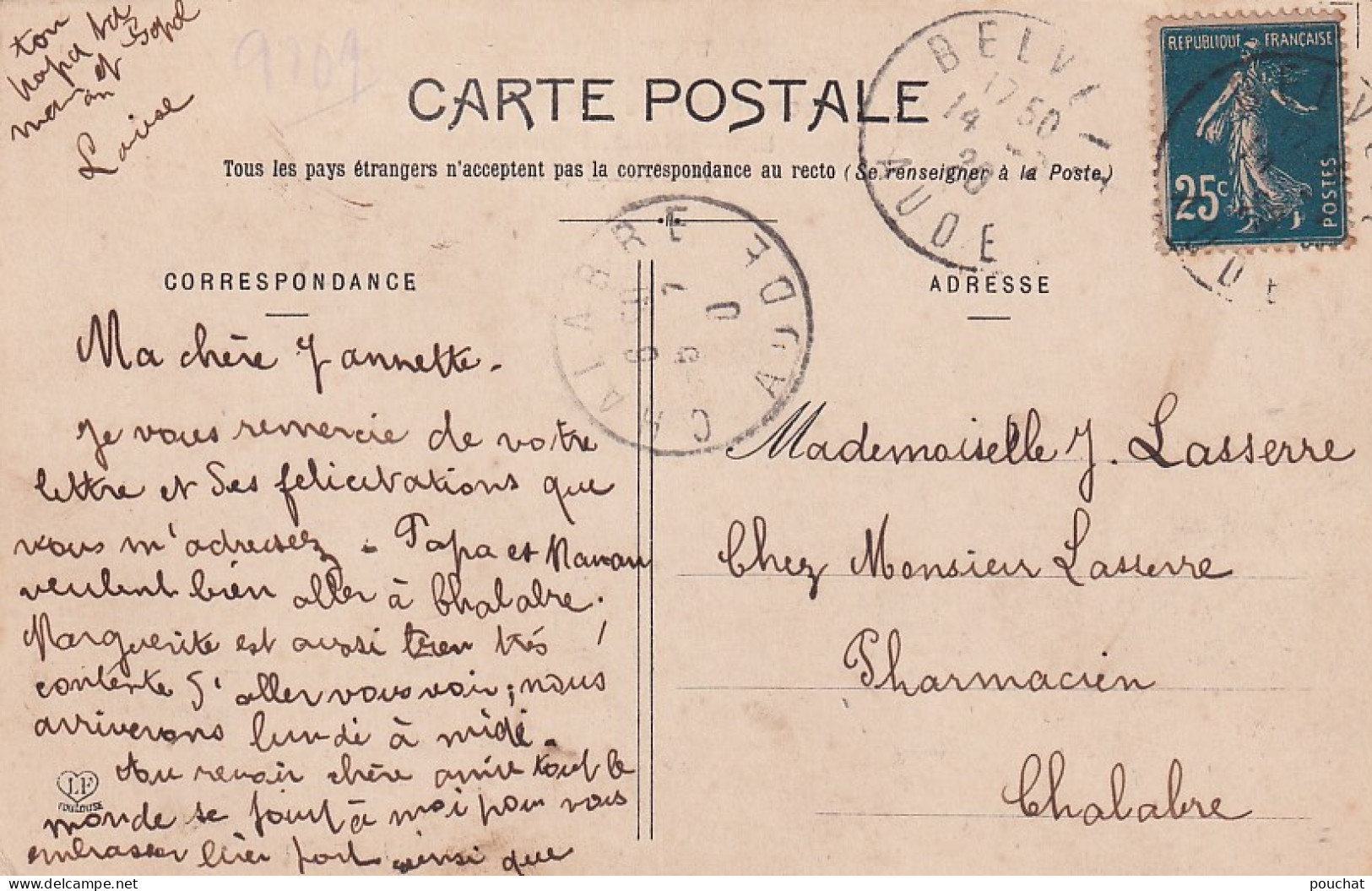 MO 27-(11) BELVEZE - CARTE PUBLICITAIRE L. CATHALA , PHARMACIEN - DEVANTURE PHARMACIE - ANIMATION - Other & Unclassified