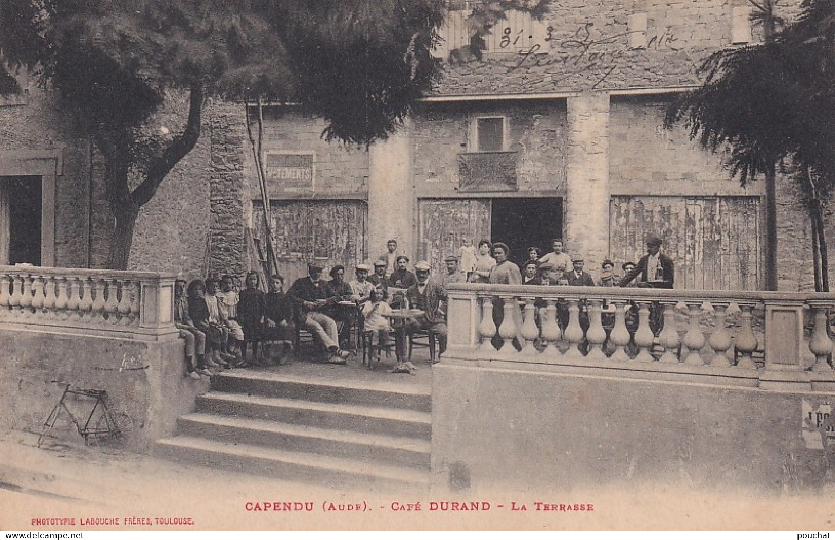 MO 27-(11) CAPENDU - CAFE DURAND - LA TERRASSE - ANIMATION - VILLAGEOIS , ENFANTS - Capendu