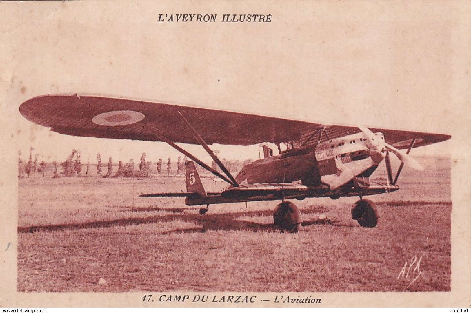 MO 28-(12) CAMP DU LARZAC - L'AVIATION - AVION BREGUET 27 ? - Sonstige & Ohne Zuordnung