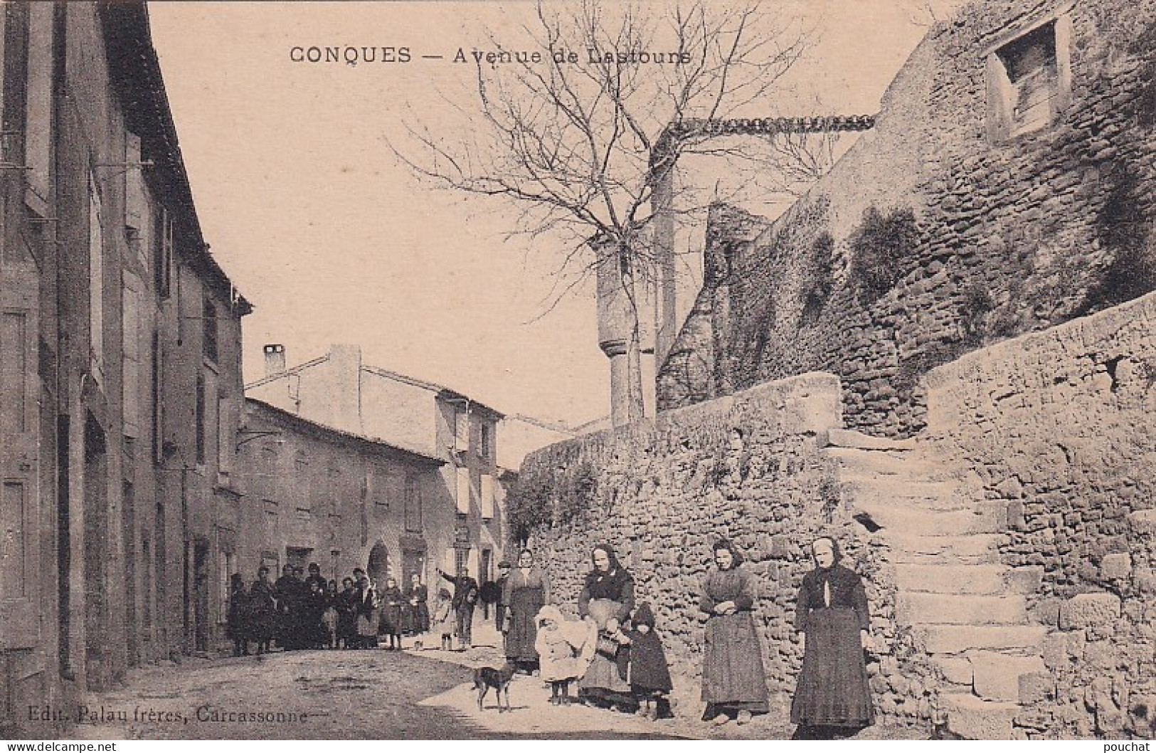 MO 28-(12) CONQUES - AVENUE DE LASTOURS - ANIMATION - VILLAGEOIS - Other & Unclassified