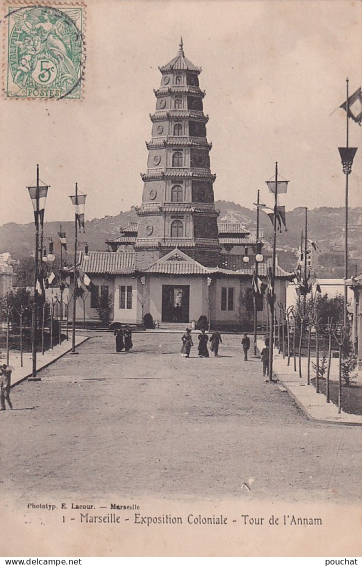 MO 29-(13) EXPOSITION COLONIALE , MARSEILLE - TOUR DE L'ANNAM - Colonial Exhibitions 1906 - 1922