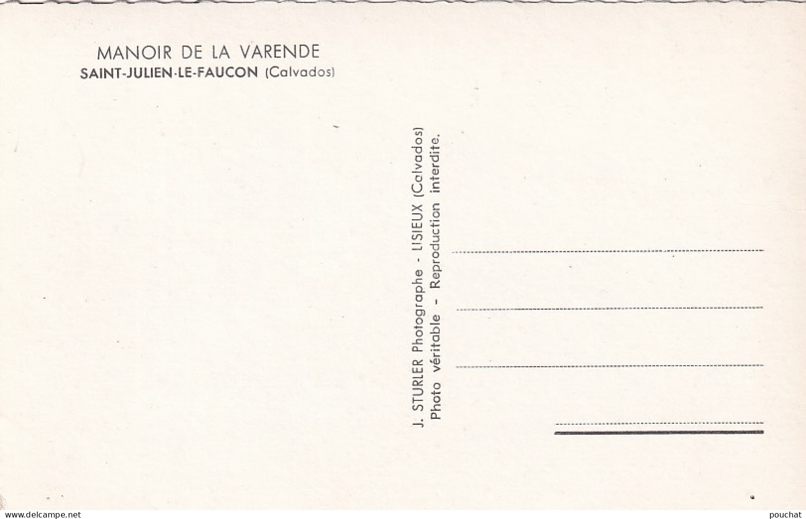 MO 30-(14) SAINT JULIEN LE FAUCON - MANOIR DE LA VARENDE - Other & Unclassified