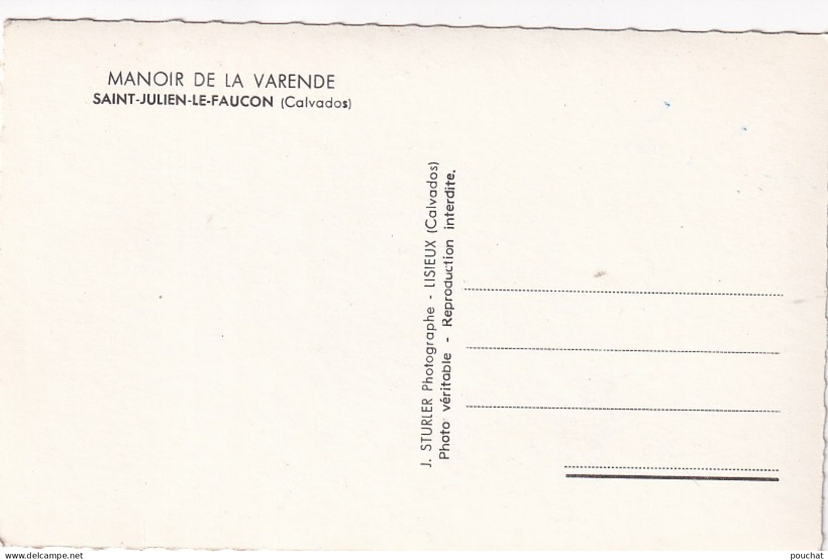 MO 30-(14) MANOIR DE LA VARENDE -  SAINT JULIEN LE FAUCON  - Other & Unclassified