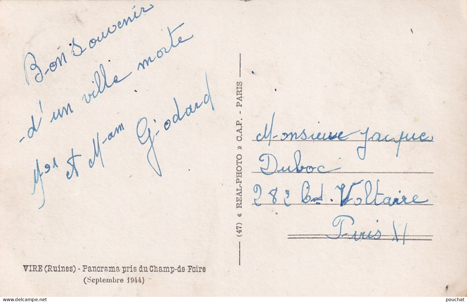 MO 30-(14) VIRE - RUINES  - PANORAMA PRIS DU CHAMP DE FOIRE ( SEPTEMBRE 1944 ) - Vire
