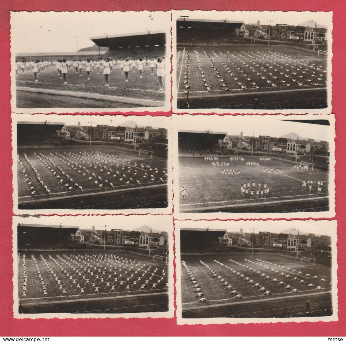 Stade Du Sporting De Charleroi - 6 Photos D'une Fête De Gymnastique - Mai 1951 - Football